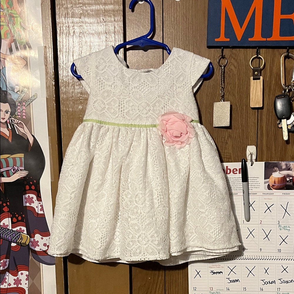 George White Lace Baby Dress